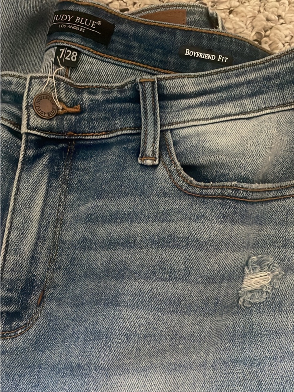 Judy Blue Light Blue Boyfriend Fit Jeans